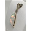 Image 2 : #28-14K GOLD OPAL & DIAMOND(0.12CT) PENDANT