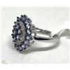 Image 2 : #31-STERLING SILVER TANZANITE RING