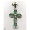 Image 1 : #32-14K GOLD EMERALD(2.60CT)& DIAMOND PENDANT