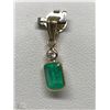 Image 1 : #39-14K GOLD EMERALD(0.6CT)&SAPPHIRE PENDANT
