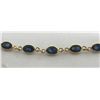 Image 2 : #46-14K GOLD SAPPHIRE(3.20CT) BRACELET