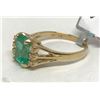 Image 2 : #50-14K GOLD EMERALD(1.86CT) & DIAMOND RING