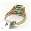 Image 4 : #50-14K GOLD EMERALD(1.86CT) & DIAMOND RING