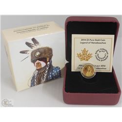 32) RCM 2014 $5 PURE GOLD COIN. A CANADIAN