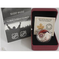27) RCM NHL 2015 $10 FINE SILVER COIN - MONTREAL