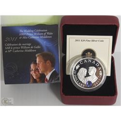 63) RCM 2011 $20 FINE SILVER COIN - THE WEDDING