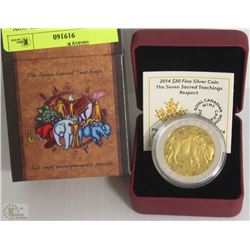 61) RCM 2014 $20 FINE SILVER COIN - THE SEVEN