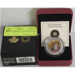 30)2013 NUMBERED SNOWMAN COIN