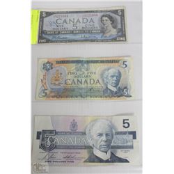 5) MULTI YEAR $5 COLLECTION