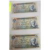 Image 1 : 3) 1972 $5 BANKNOTE SHEET OF 3