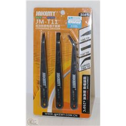 NEW 3PACK OF 3 IN 1 TWEEZERS