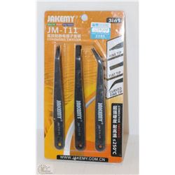 NEW 3PACK OF 3 IN 1 TWEEZERS