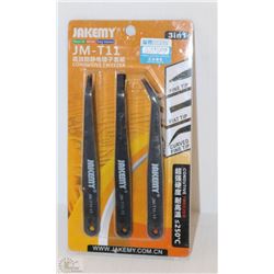 NEW 3PACK OF 3 IN 1 TWEEZERS