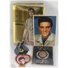 Image 1 : VINTAGE ELVIS COLLECTIBLES - 1977 COIN, HANDBOOK,