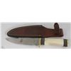 Image 1 : BONE COLLECTORS BONE HANDLE KNIFE WITH LEATHER