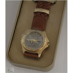 BRAND NEW CHEVAL SPORT MENS WATCH BROWN LEATHER