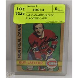 MONTREAL CANADIENS GUY LAFLEUR 2ND YEAR CARD