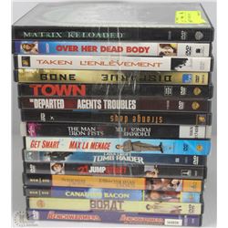 BUNDLE OF 15 ASSORTED DVDS