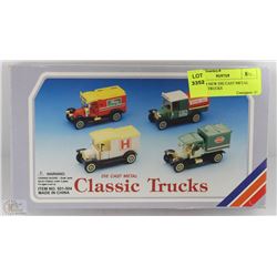 BOX OF 4 NEW DIE CAST METAL CLASSIC TRUCKS