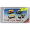 Image 1 : BOX OF 4 NEW DIE CAST METAL CLASSIC TRUCKS