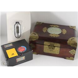 WOODEN DECORATIVE JEWELRY BOX WITH NEW MP3