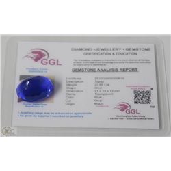 73) TOPAZ 23.95CT WITH COA - HEATED