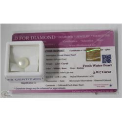 78) FRESH WATER PEARL 3.817CT WITH COA