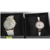Image 1 : LOT OF TWO WOMENS WATCHES WITH WHITE STRAPS