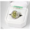 Image 1 : STERLING .925 SILVER QUARTZ TOPAZ RING SIZE 7