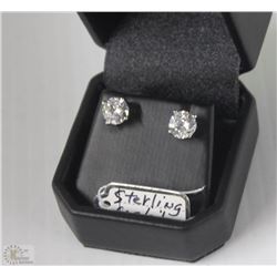 STERLING .925 SILVER CUBIC STONES EARRINGS