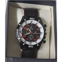 GT GRAND TOURNING MANS WATCH RUBBER STRAP