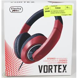 NEW RED VORTEX STEREO HEADPHONES WITH STEREO