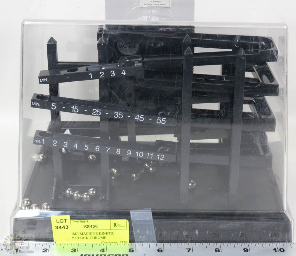 RARE TIME MACHINE DISPLAY CLOCK CHROME