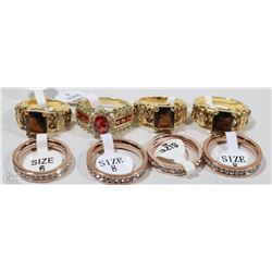 BAG OF FASHION RINGS MOSTLY SIZE 6-8