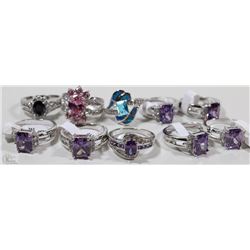 BAG OF FASHION RINGS MOSTLY SIZE 6&7