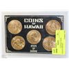 Image 1 : COINS OF HAWAII 5 PIECE COLLECTORS SET