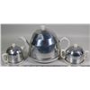Image 1 : VINTAGE TEA POT SET WITH BUILT-IN FELT TEA COZY