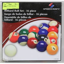 SPORT CRAFT 16PIECE BILLIARD BALL SET