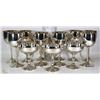 Image 1 : LOT OF 13 SILVER PLATED GOBLETS INCL WINE AND