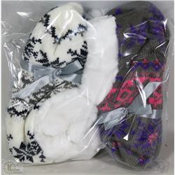 2PK LADIES NORDIC SLIPPERS