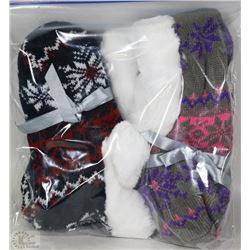 2PK LADIES NORDIC SLIPPERS