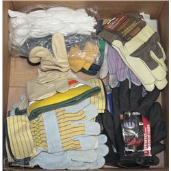 BOX WITH 16 NEW PAIRS OF WORK GLOVES
