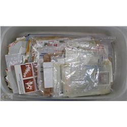 SMALL CONTAINER WITH ESTATE STAMP COLLECTION