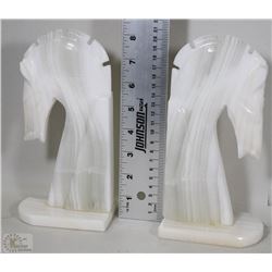 SET OF HORSE DESIGN BOOK ENDS MARBLE TAG