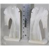 Image 1 : SET OF HORSE DESIGN BOOK ENDS MARBLE TAG