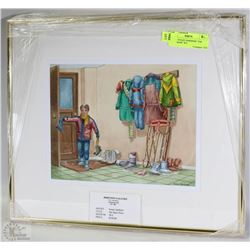 ARTIST SUSAN GARDINER "THE BACK DOOR" W/C