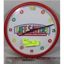 LIFE SAVERS FIVE FLAVOR WALL CLOCK