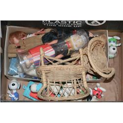 BOX OF SMALL VINTAGE DOLLS