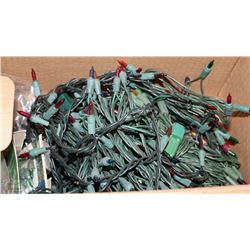 BOX WITH ASSORTED CHRISTMAS LIGHTS