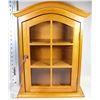 Image 1 : WOOD AND GLASS CURIO CABINET 13"X20"H